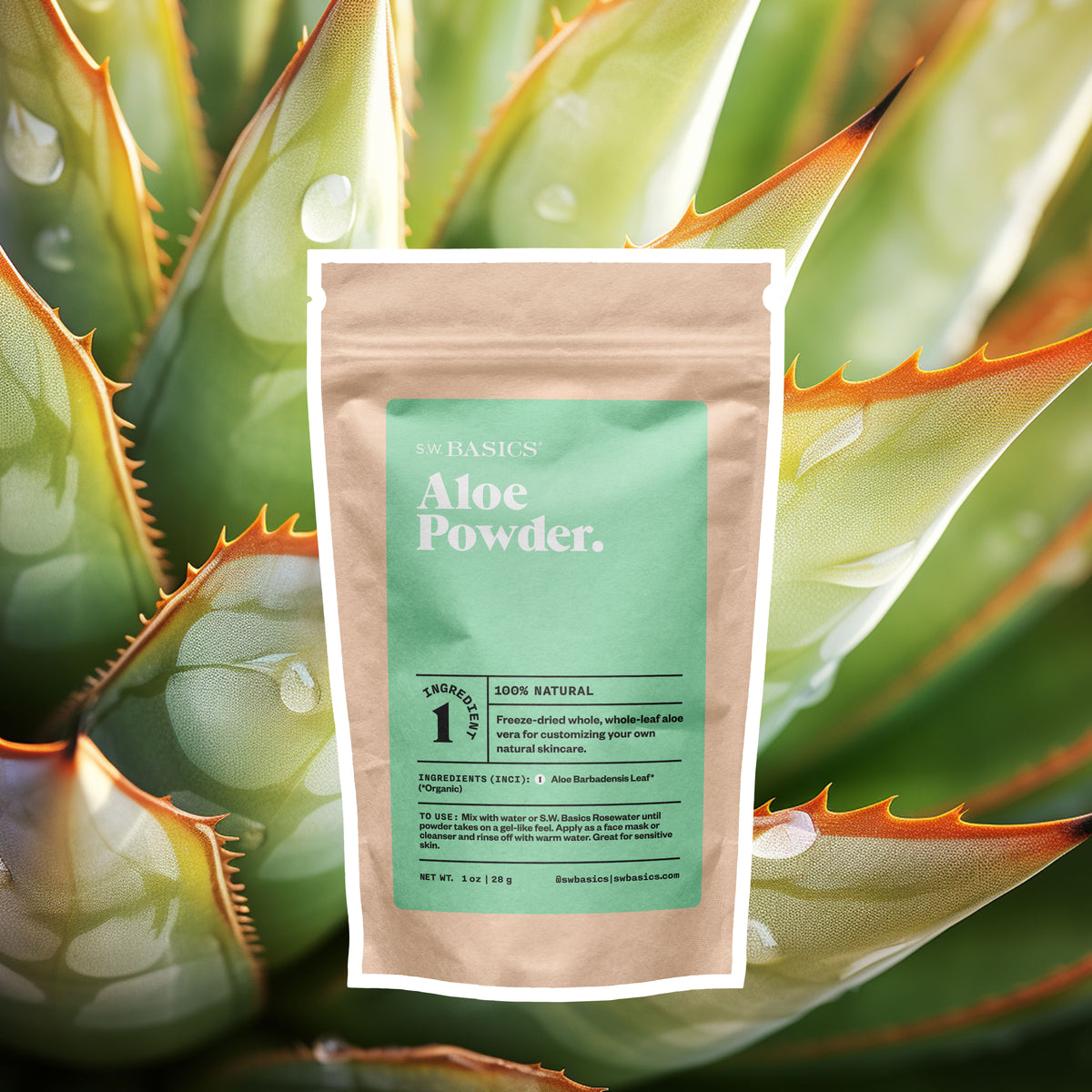 Organic Aloe Vera Powder - 1 LB (16 OZ) Pure Aloe Powder For Hair, Skin, And DIY